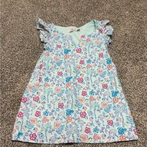 Vineyard Vines Pink and Blue Ruffled A-line Sundress